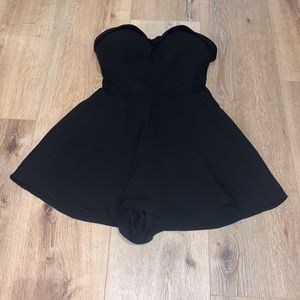 Strapless Black Romper